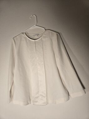 & Other Stories Cream Pleated Front Blouse